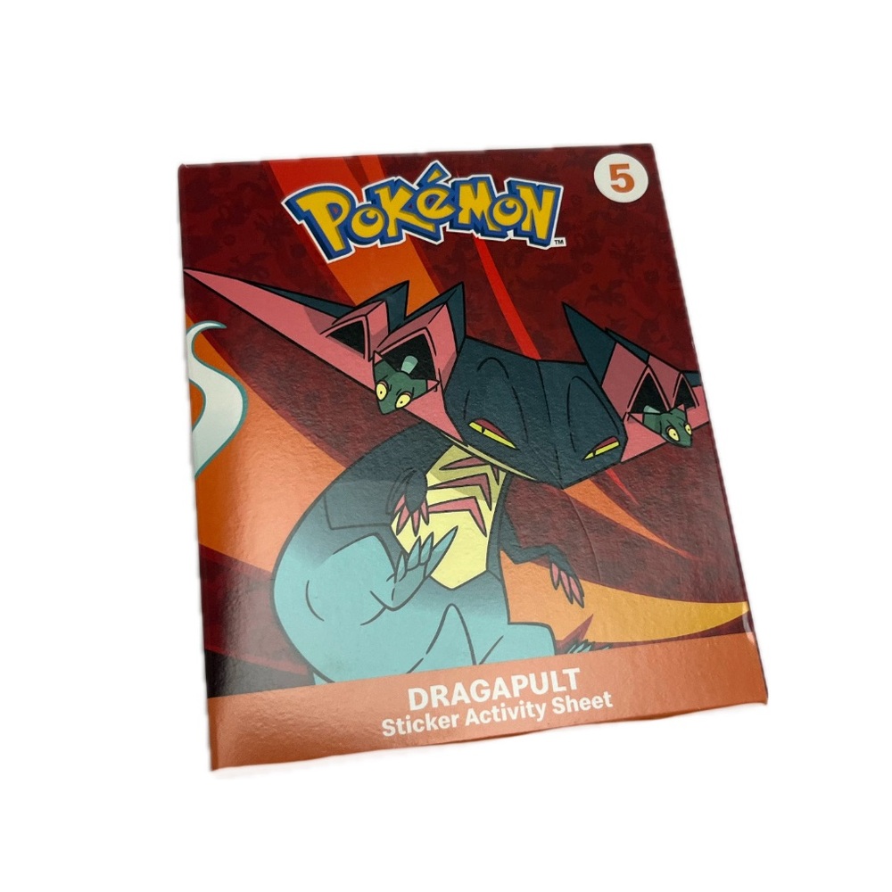 NWT 😎 2025 McDONALD'S Pokemon Dragapult HAPPY MEAL Sticker Activity Sheet